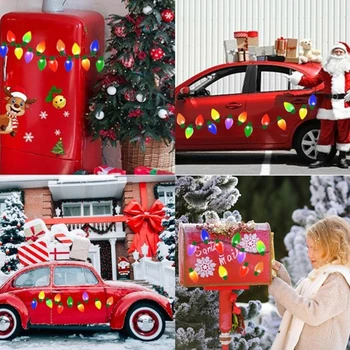 11 Töö Peegeldav Jõulud Auto Magnetid Set Xmas Puhkus Jõulud Tuled Pirn Magnet Seatud Xmas Puhkus Talvel