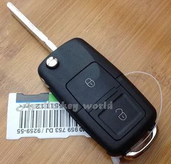 2 Nööpi Asendamine Flip Remote Key Shell Puhul VW MK4 Seat Leon Alh 1TK/Palju Fob Tühi