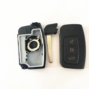 2023 Flip Remote Auto Key shell kate FOB Ford Fusion Tähelepanu Fiesta Mk7 Põgeneda Kuga C-Max MK2 Mondeo Galaxy Smart Card Fob