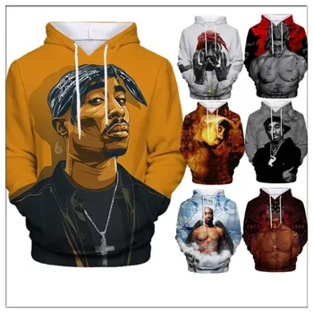 2023 Uus Legend Räppar Tupac 2-2Pacs 3d Print Hip-Hop Hupparit Meeste Rõivad Topp Anime Streetwear Dressipluus Tops