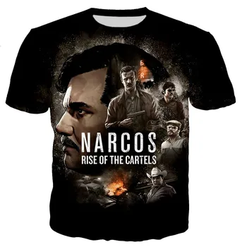 2023 Uusi Filme Sarjast Narcos Pablo Escobar Narcos Mehed Naised Lahe 3D Trükitud T-särgid Casual Fashion Streetwear Tops Tees
