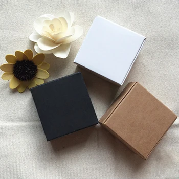 20pcs Valge/must kraft seep väike pappkarp,väike must valge paber käsitöö box,kommid kingitus pakend karp paberi kasti