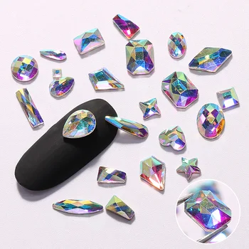 20Pec Küünte Võlu, Ilu, Meik Diamond Särav Kristall Pärl Erinevate Kujundite DIY Nail Art Kaunistamise Tarvikud