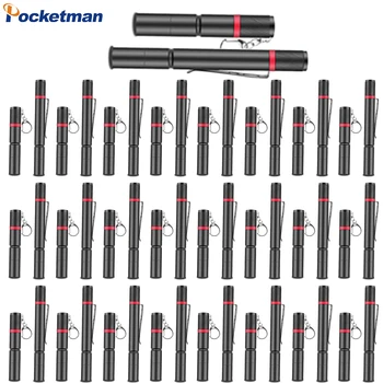 25 Tk/Palju Ere Taskulamp Võtmehoidja Pen Taskulamp Taskus Tõrvik Telkimine Kalapüük Super Mini LED Pen Clip Vaadata Valguse kasutamise AAA