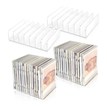 4 Tk Akrüülist CD Omanikule Tackable CD-DVD-Display Rack CD Ladustamise Rack Korraldaja Stand CD-Plaat Omab Lihtne Kasutada