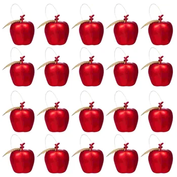 4cm Punane Kuld Õunad Jõulupuu Rippuvad Ripatsid Puu-Ornament Jõulud Uus Aasta Teenetemärgi