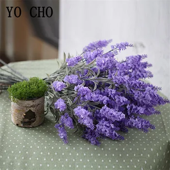 5 Heads Väike Lavendel Võltsitud Lilled Branch Siidist kunstlilled Provence Lavendel Kodu Aed Tabel Decor Pulm Flores