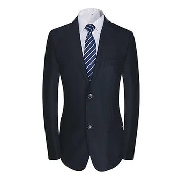 6339-Vabaaja ülikond Meeste äri casual triibuline, triibulised õitsev ja kootud elastse väike wi -ühtne jope
