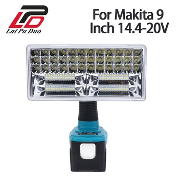9 Tolline 40W Kerge Saadaval Makita Juhtmeta LED-töövalgustus Li-ion Aku 14.4-20v DML801 DML802 DML185 LXT