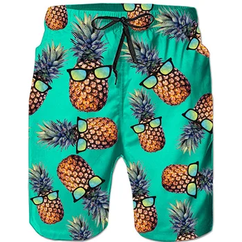 Ananassi 3D Trükitud Beach lühikesed Püksid Meeste Vabaaja Ujuda Reisikohvrid Ujumistrikoo Homme Kiire Kuiv Suvi Pardal Lühikesed Mees Y2k Lühikesed Püksid