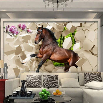 beibehang 3D elutoas diivan taustapildina murals restoran õmblusteta kappav hobune Kohandatud suurused de papel parede