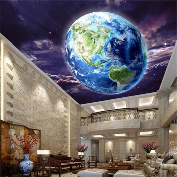 beibehang Kohandatud taustpildi 3d murals kosmiline maa lae zenith seinamaaling elutoas, magamistoas mall hotel TV taust seina-paber