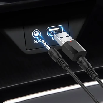Bluetooth-Vastuvõtja autokomplekti Mini USB ja 3,5 MM Jack AUX Audio Auto MP3 Muusika Dongle Adapter Wireless Klaviatuur FM-Raadio ja Kõlar