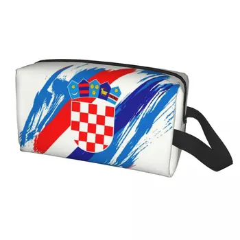 Custom Lipu Horvaatia Tualett-Kott horvaatia Patriootliku Uhke Kosmeetika Meik Korraldaja Daamid Ilu Säilitamine Dopp Komplekt Box