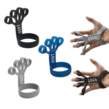 Custom Logo Sõrme Taastusravi Reguleeritav Silikoon Taastamise Füüsilise Sõrme Randmete Käe Grip Strengthener Sõrme Kanderaam
