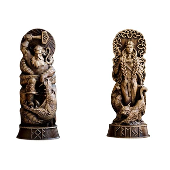 Freyja On Andnud Kuju Freya Norse Jumalad Nikerdamist Altari Paganlikke Asatru Viking Jumal Goddes Skulptuur Skandinaavia Pantheons