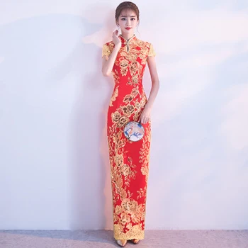 Hiina Qipao Mood Elegantne Temperament Cheongsam Õhuke Mantel Parandamise Mandarin Krae Vestidos Traditsiooniline Vintage Kleit