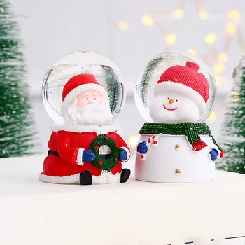 Jõulud Lumi Maakera Värviline LED Valgustus, Klaas kristallkuul Vaik Desktop Kaunistused Kodu Kaunistamiseks Xmas Decor Uue Aasta Kingitused