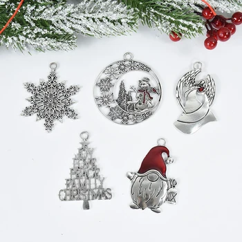 Jõulud Rippuvad Kaunistused Metallist Santa Snowman Ingel Lumehelves Xmas Tree Ripatsid Uus Aasta Jõulud Pool Decor Navidad Kingitused