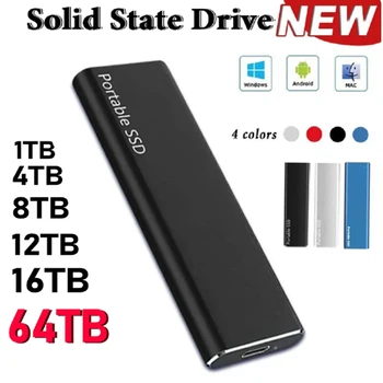 Kaasaskantav 2TB SSD 1TB kiire Solid State Drive USB3.1 Liik-C Liides Mass Storage Kõvaketas Sülearvuti/Mac