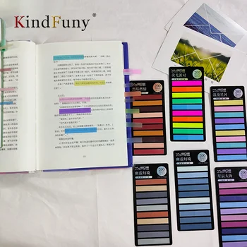 KindFuny 200 Lehed Rainbow Värvi Indeks Postitada Selle Memo Pad Märkmete Raamatus Kleebis Notepad Järjehoidja Koolitarbed