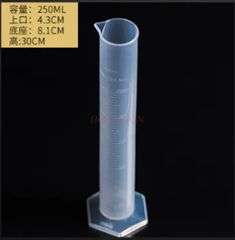 Klaas mõõtesilinder Keemiline laboriseadmed 250ml sirge lõpetas mõõtesilinder Plastikust kogus