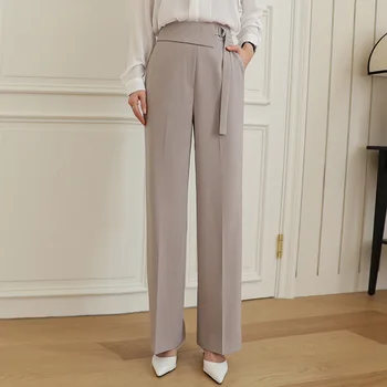 Lilla Lai Jalg Püksid Skinny Püksid Naiste Paksud Jalad Lai, Hip Tagumik 2023 Uus Küljel Tõmblukk Sirge Ülikond Püksid
