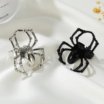 Loominguline Gooti Must Spider Loomade Rõngad Naljakas Halloween Pool Kaheksajalg Wizard Hat Vaim Kõrvits Sõrmustes Halloween Ehted