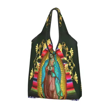 Our Lady Of Guadalupe Neitsi Maarja Toidukaubad Ostukott Shopper Tassima Õla Kott Suur Kaasaskantav Jeesus Mehhiko Christian Käekott