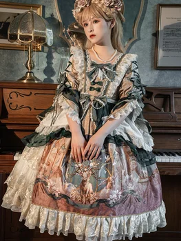 Palace Uhke Lolita Kleit Tee Poole Põgeneda Printsess Pulm Lill Haldjas Suvel Tee Poole Vintage Kleit Kawaii Lolita Kleit