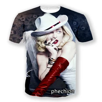 Phechion Madonna 3D Print Meeste T-Särk, Hip-Hop Naiste Tshirt Unisex Riided Tops Tarnijate Tilk Lastisaatja A233