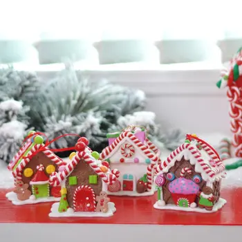 Piparkoogid Jõulud Kommid Maja Ornament Armas Maja Kaunistused Jõuludeks Home Decor Värvilisi Komme, Villa Pool Adormen