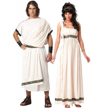 Purim Halloween Pool Täiskasvanud Iidne Mütoloogia Tegelane Olympus Zeus Hera Toga kreeka Jumalanna Cosplay Kostüüm Naised Mehed