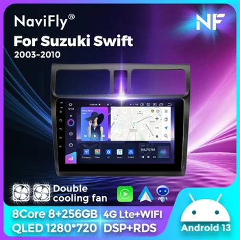 QLED 1280*720P Android Auto Kesk-Multimeedia Player Suzuki Swift 2003 2004 2005 - 2010 Topelt jahutusventilaatorid GPS-DSP RDS 2Din