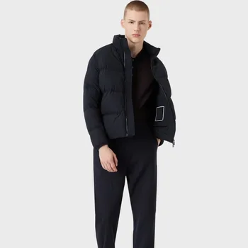 Sügisel ja talvel, mees Seista krae sulejope Y2K Vabaaja jope värviga soe mugavuse liikumise mood kergemeelne mees mantel