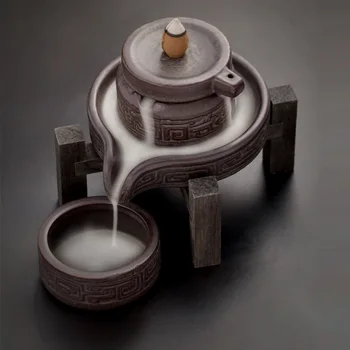 Tagasivoolu viiruk põleti käsitöö loominguline kodu sisustus keraamiline sandlipuu suitsutamine torn