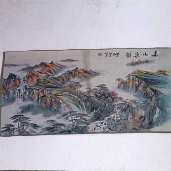 Thangka, tikitud brocade maali, Yunshan kevadel võlu, peen kodu kaunistamiseks Hiina stiilis, soodne geomancy
