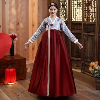 VEE Hanbok Kleidid Traditsiooniliste korea Riided Naistele Vana Kostüüm Retro Kohus Korea Etapi Täitmise Pulm Tantsu Kleit