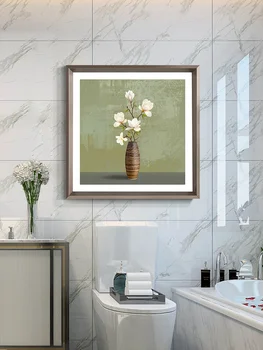 Veekindel dekoratiivset maali vannituba Kaasaegne lihtne lille niiskuskindel wc-vannituba, ilma mulgustus-ja nailin