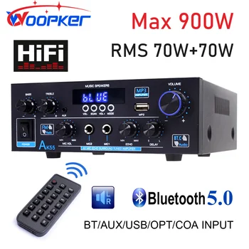Woopker Võimendi AK55 900W Max 2.0 Kanaliga Hinnatud 70 VATTI+70 VATTI Bluetooth Audio Hifi VÕIMENDI Karaoke Muusika Mängija Toetab 110V 220V 12V