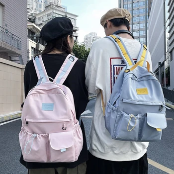 Õpilane Veekindel Seljakott Uus Jaapani Stiilis Kerge Koolikotti Macaron Värvi Suure Mahutavusega Kott Paar